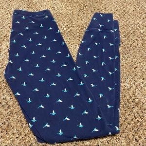 Cute Blue bird Leggings or PJ pants comfy Old Navy